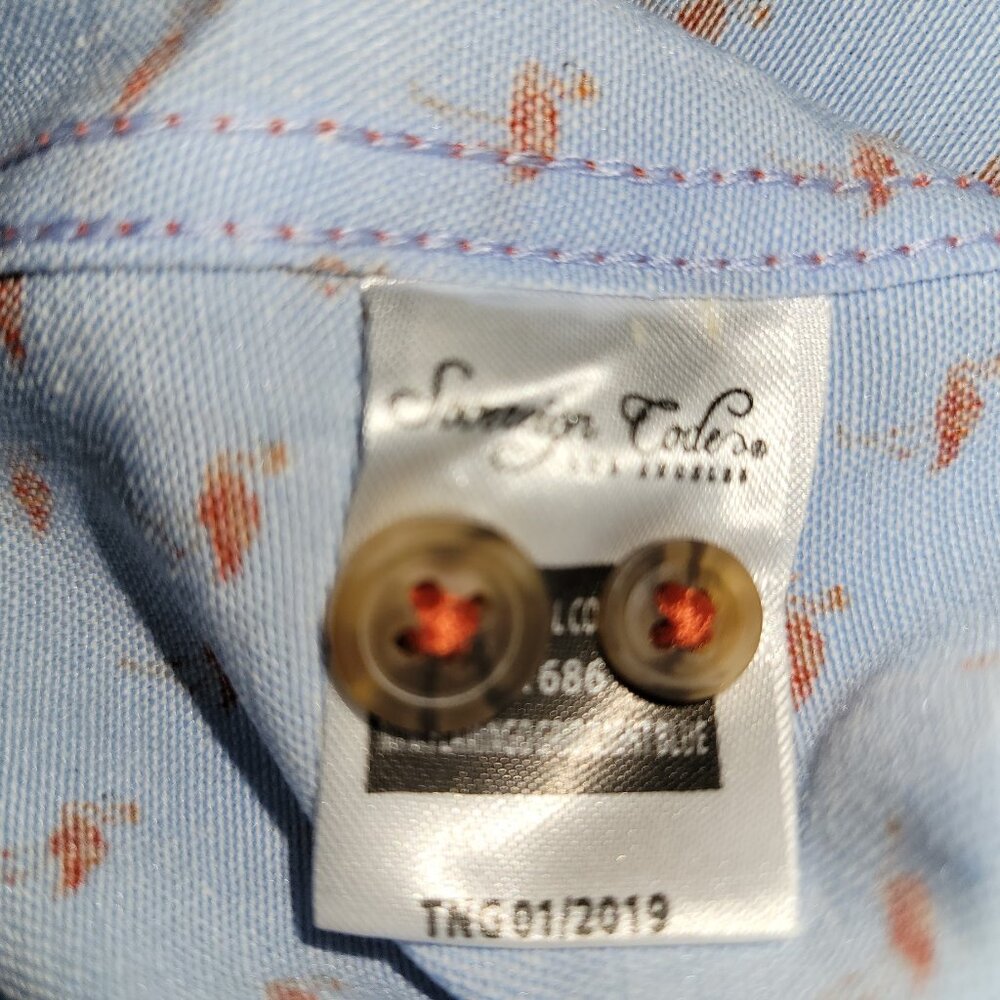 Sovereign Code Button Down Flamingo Print Shirt i… - image 6